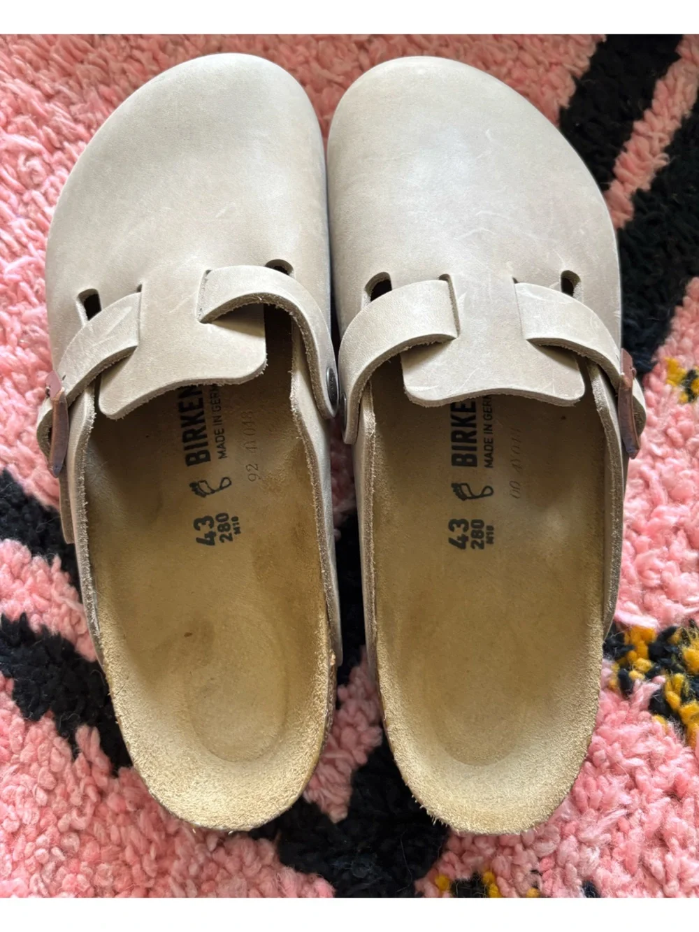 Birkenstocks Boston Oiled Leather Tabaco Regular Width 43R US Men’s 10
